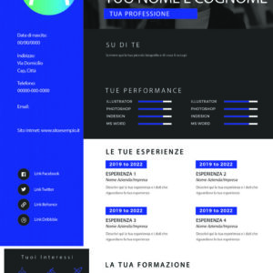 Awesome Resume C.V Blue