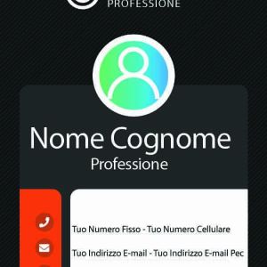 Fronte Arancione Vertical Business Card Designs