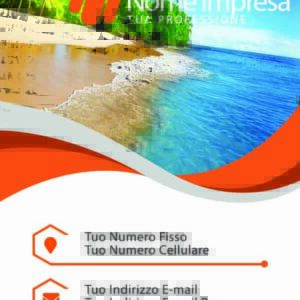 Fronte Arancione Vertical Business Cards