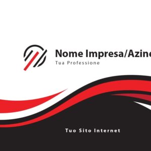 Fronte Carte Entreprise Ondulee Rouge Noire