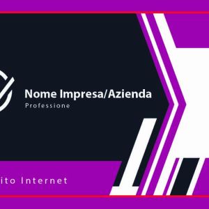 Retro Purple Corporate Card