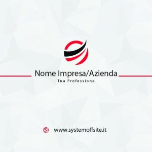 Retro White Business Card With Red