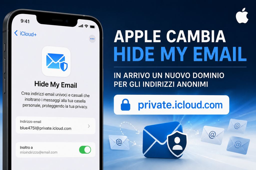 Apple cambia Hide My Email in arrivo un nuovo dominio per gli indirizzi anonimi