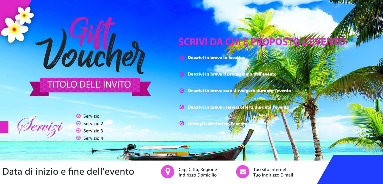 Beauty and spa gift voucher back