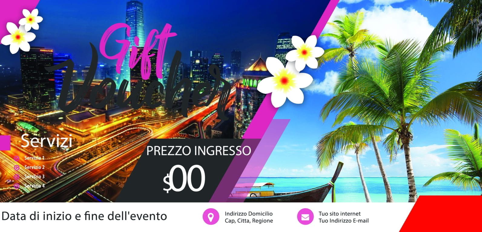 Beauty and spa gift voucher front