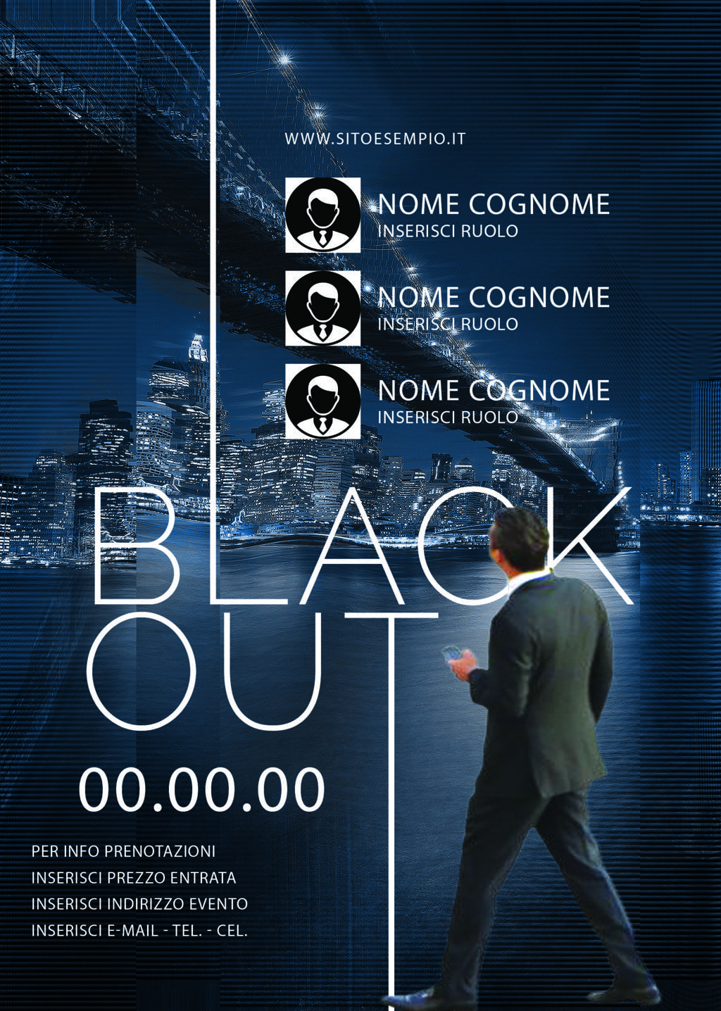 Blackout nightclub flyer template