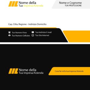 Business Card Arancione Giallo