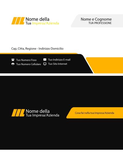 Business Card Arancione Giallo
