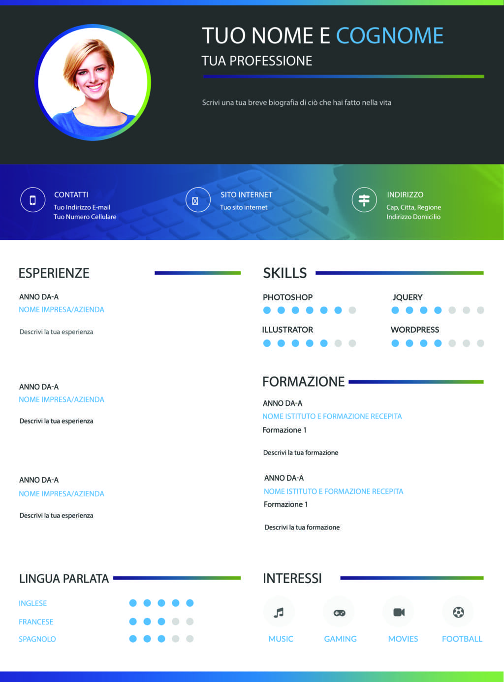 Dynamic creative cv 8