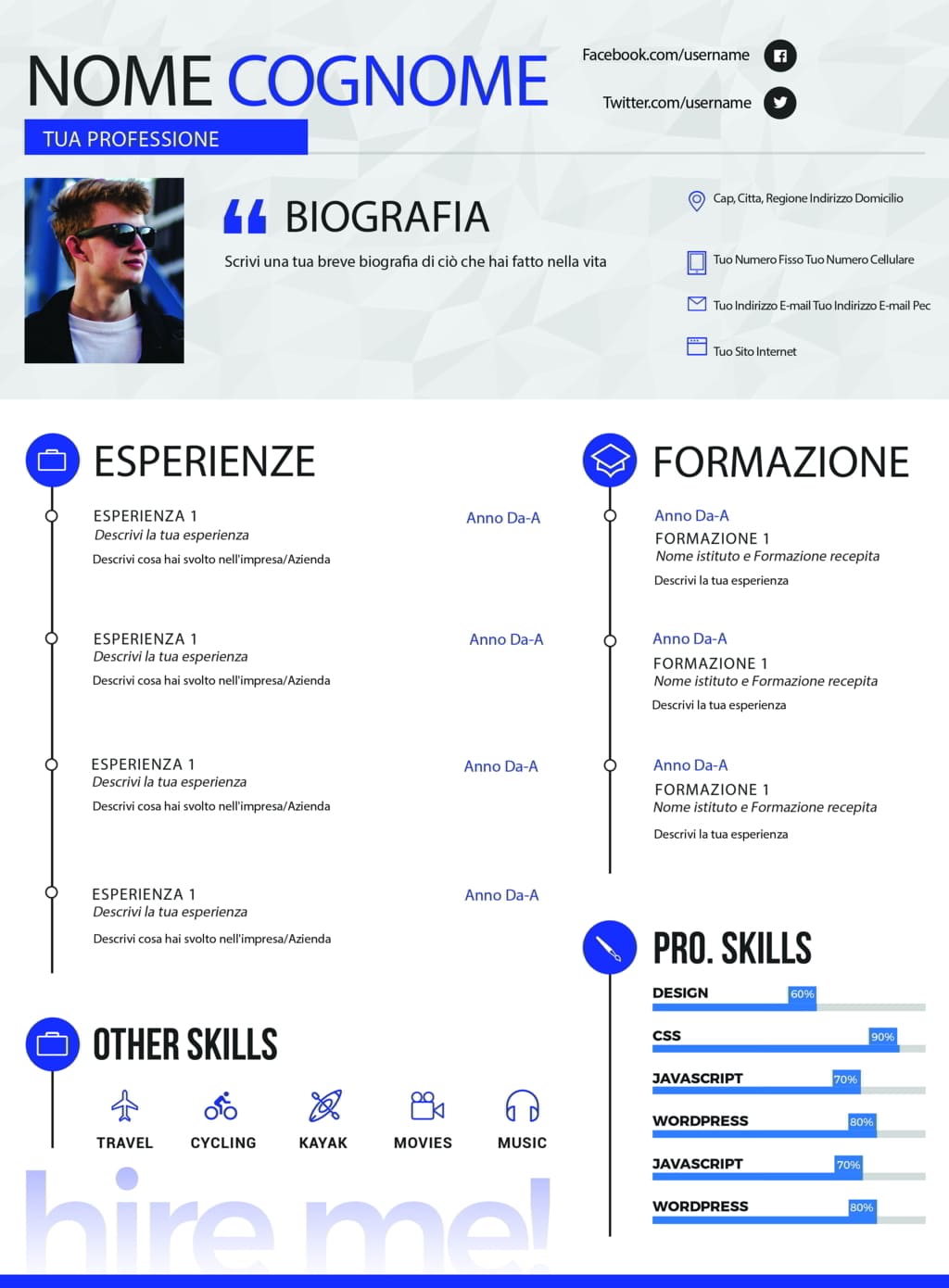 Dynamic creative professional cv 3 blu