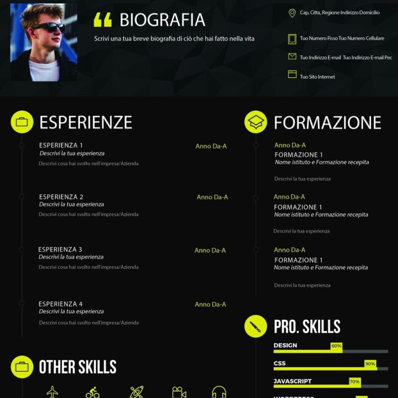 Dynamic Creative Professional CV 3 Giallo