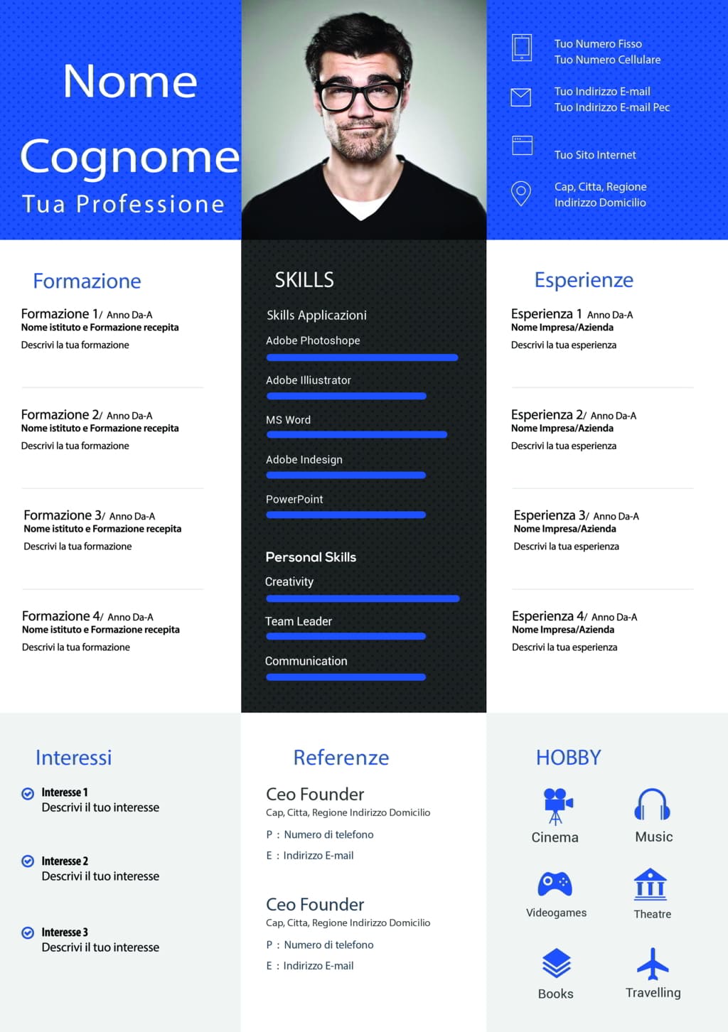 Dynamic designer cv 2 blu