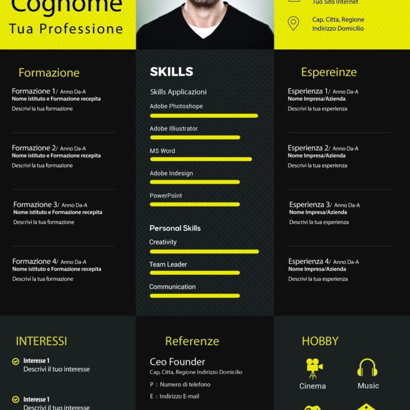 Dynamic Designer CV 2 Giallo
