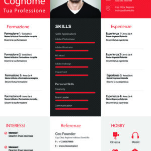 Dynamic Designer CV 2 Rosso