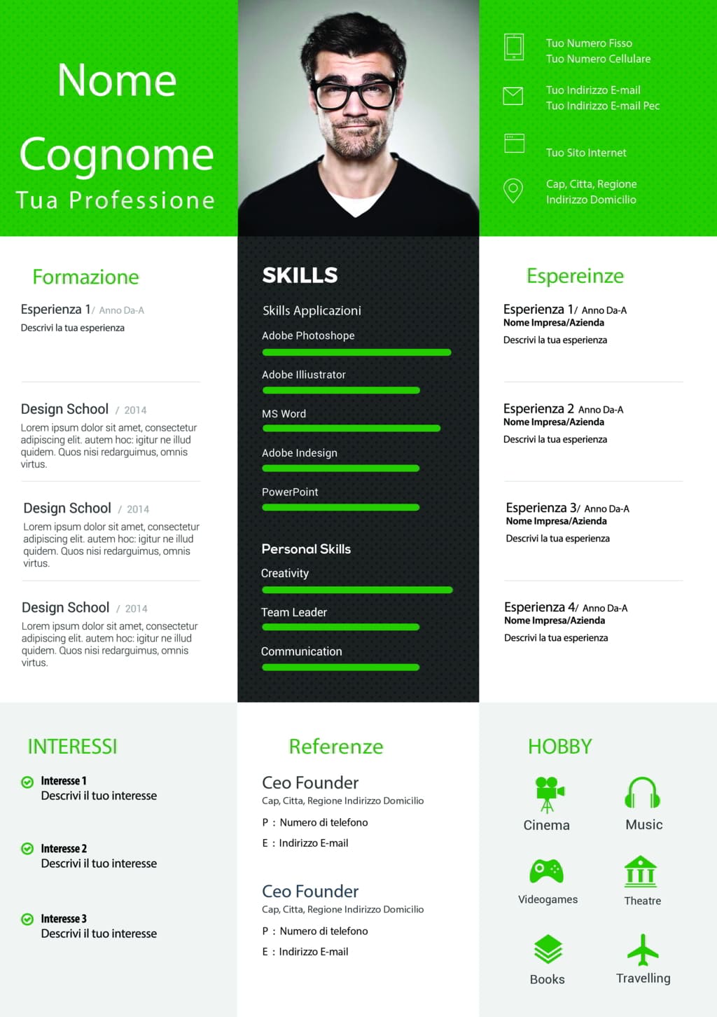Dynamic designer cv 2 verde