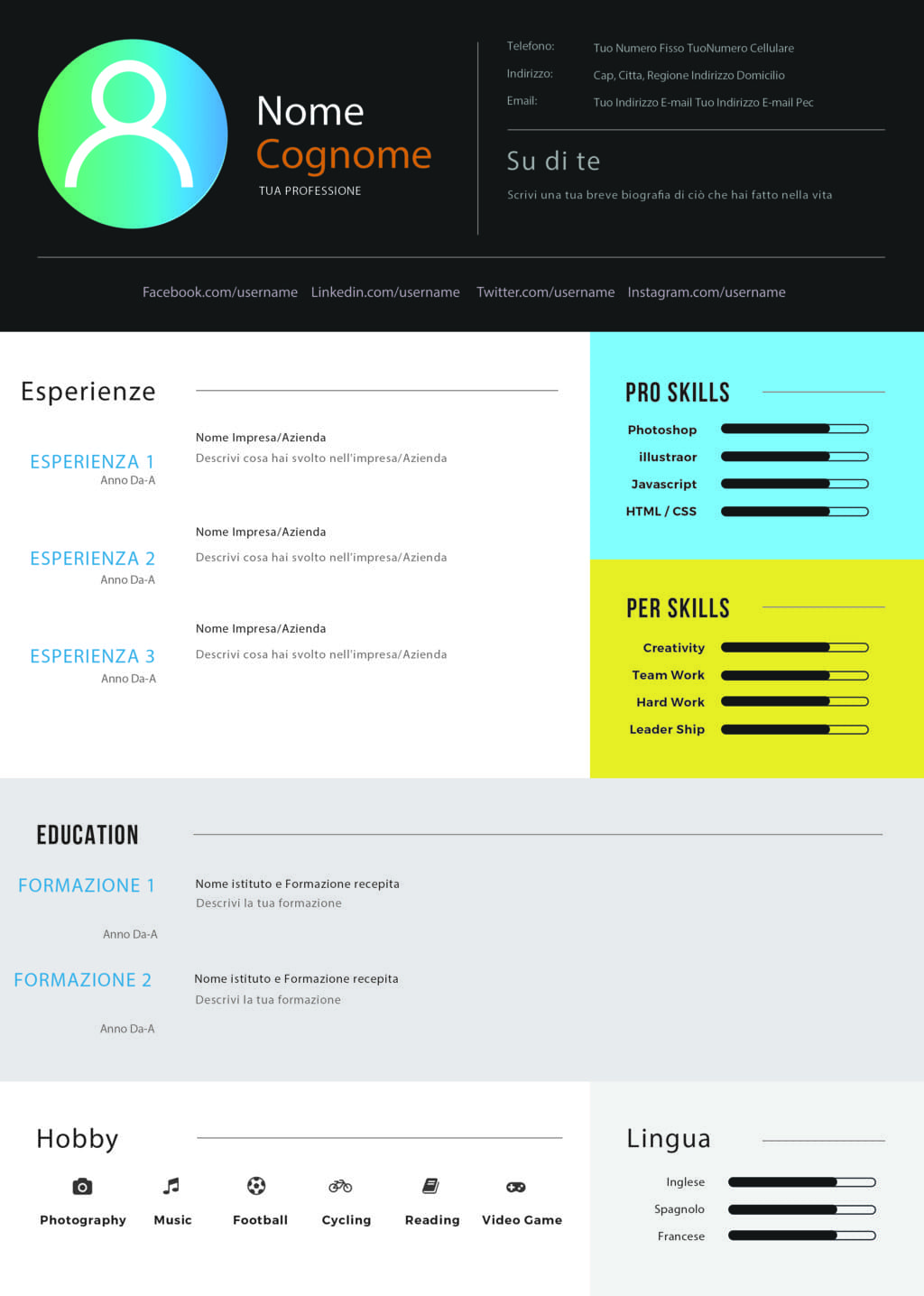 Dynamic elegant cv 2