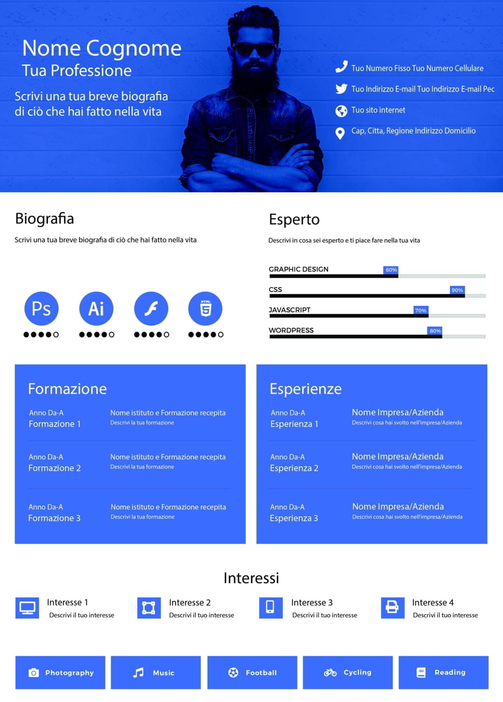 Dynamic modern cv 2 blu