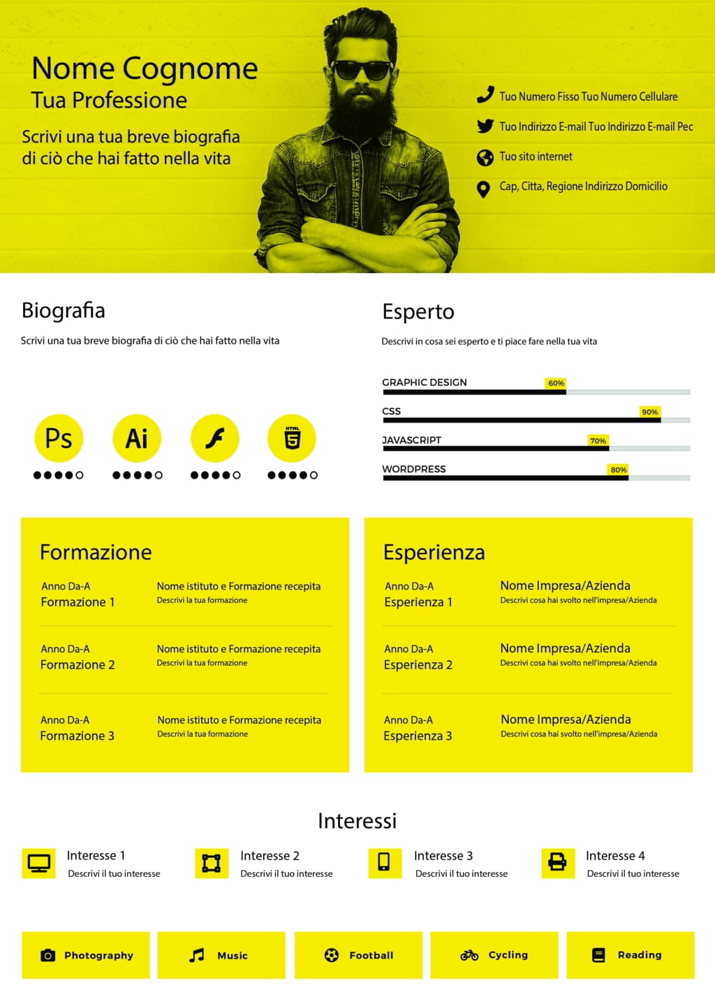 Dynamic modern cv 2 giallo