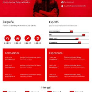 Dynamic Modern CV 2 Rosso