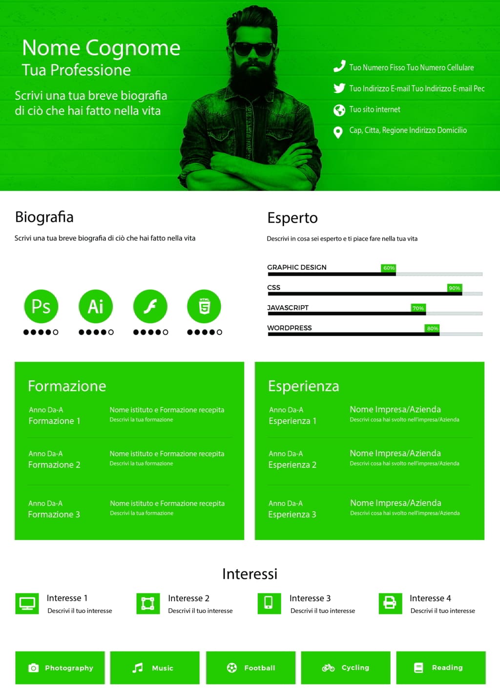 Dynamic modern cv 2 verde