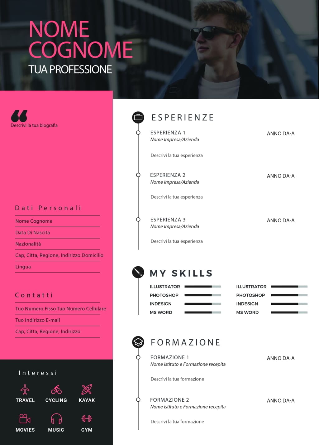 Dynamic themes cv 7 rosso