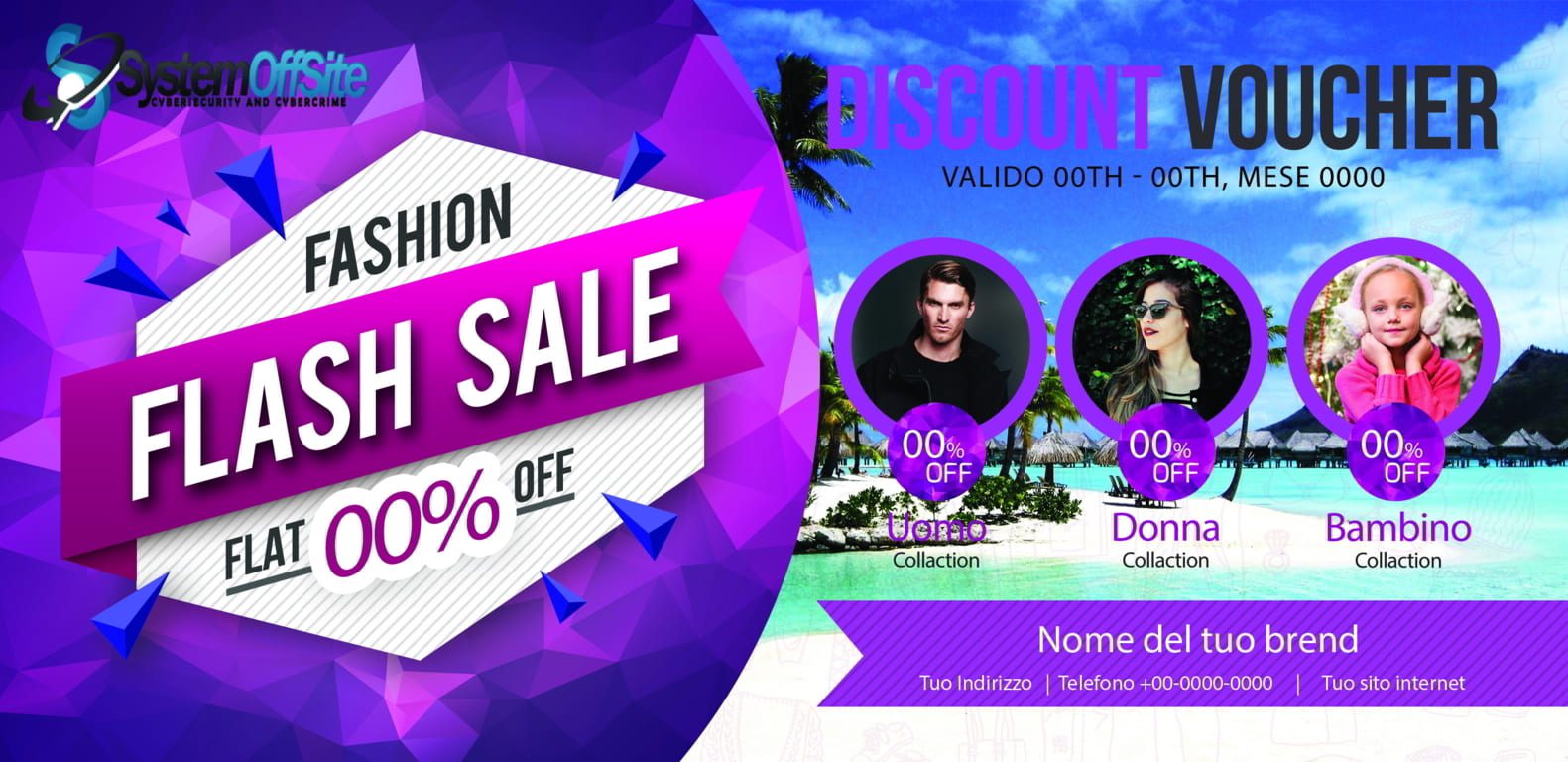 Fashion sale discount voucher fronte