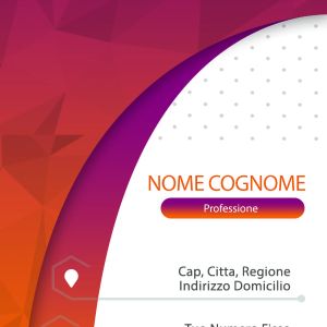 Fronte Arancione Designer Vertical Business Card