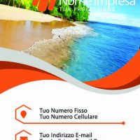 Fronte Arancione Vertical Business Cards