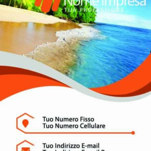 Fronte Arancione Vertical Business Cards