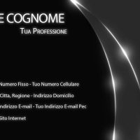 Fronte Black Business Card With Glossy Lines