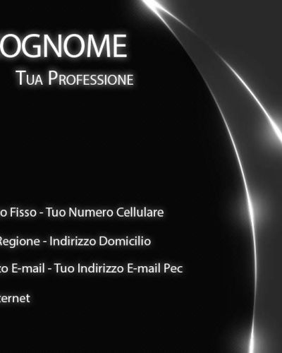 Black Business Card With Glossy Lines