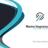 Fronte Blue Abstract Shape Business Card Template