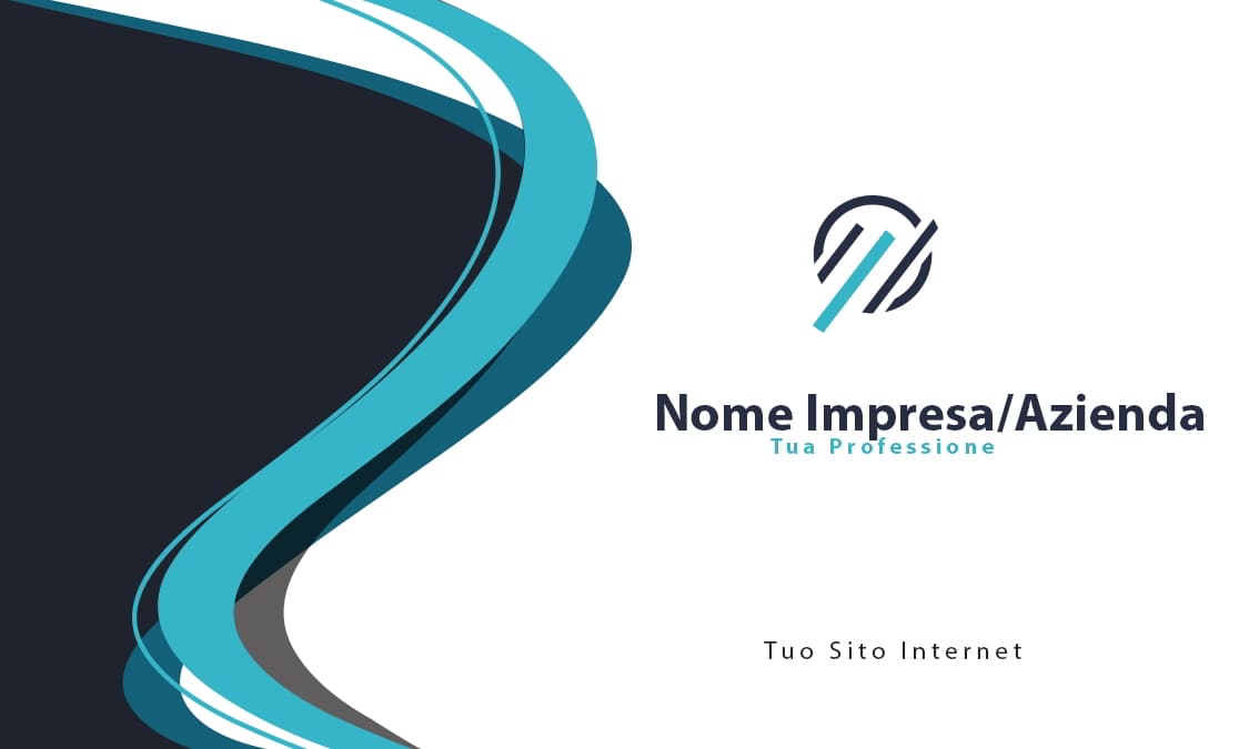 Fronte Blue Abstract Shape Business Card Template