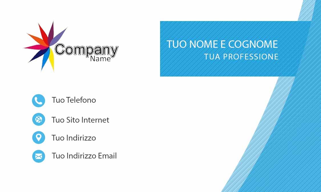 Fronte blue corporate business card