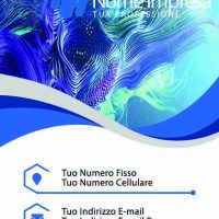 Fronte Blue Vertical Business Cards