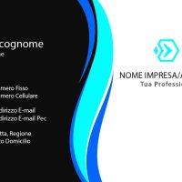 Fronte Blue Wavy Business Card