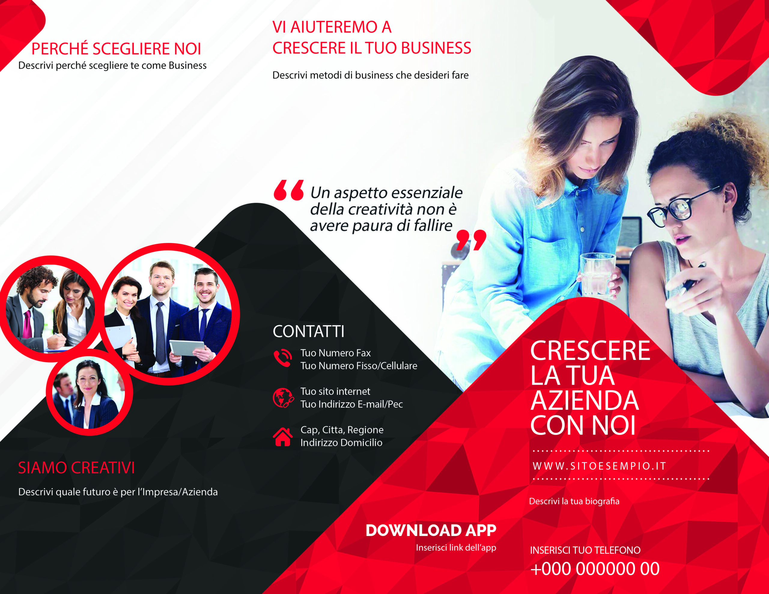 Fronte business tri fold brochure 1