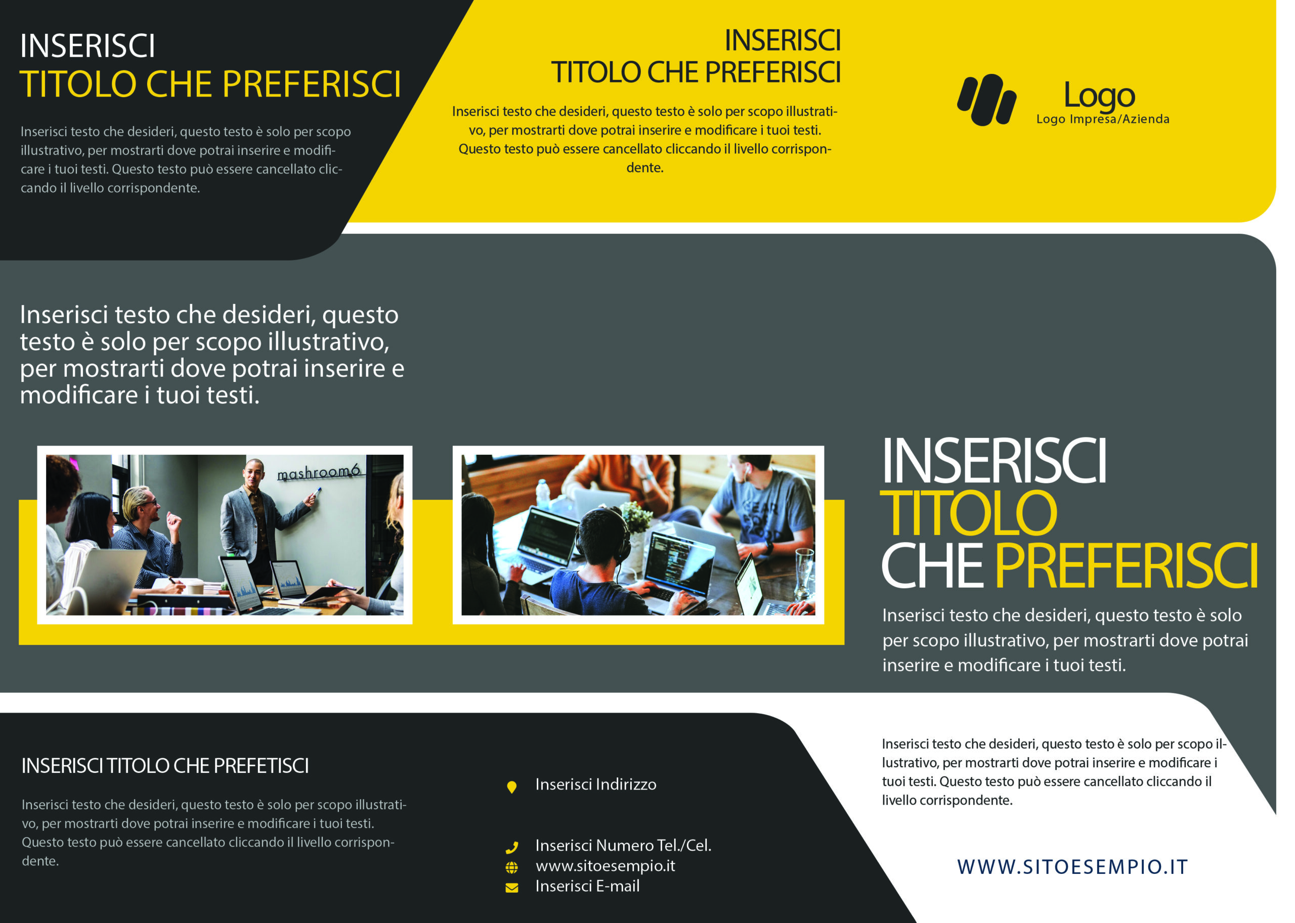 Fronte corporate tri fold brochure design