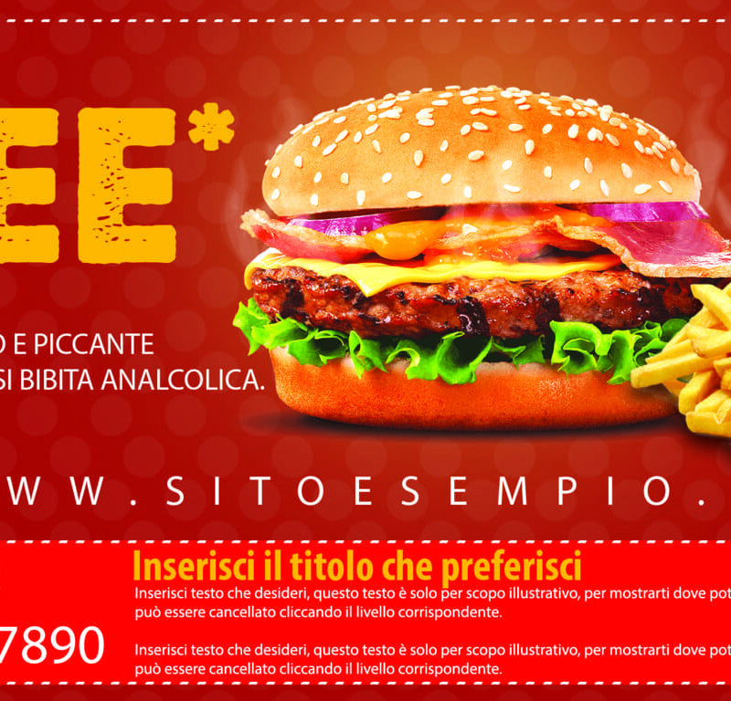 Fronte Free Burger Coupon Card Template