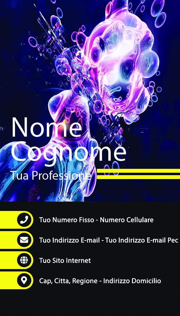 Fronte giallo modern corporate business cards
