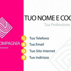 Fronte Pink White Business Card