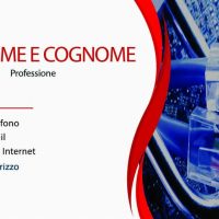 Fronte Red White Business Card