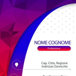 Fronte Rosso Designer Vertical Business Card