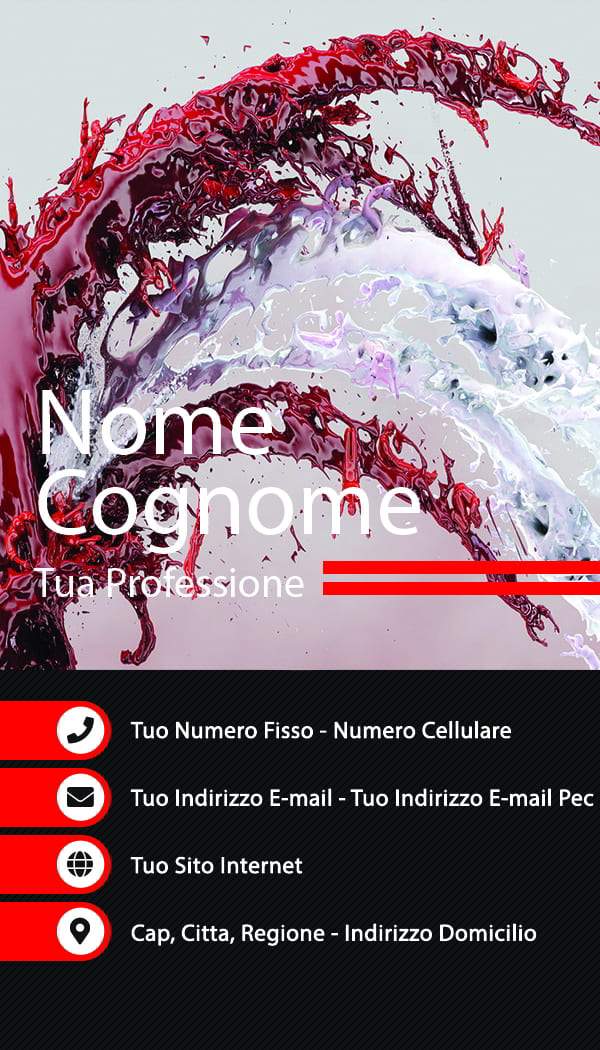 Fronte rosso modern corporate business cards