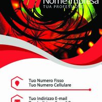 Fronte Rosso Vertical Business Cards