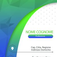 Fronte Verde Designer Vertical Business Card