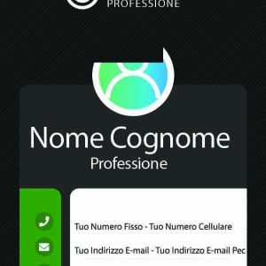 Fronte Verde Vertical Business Card Designs
