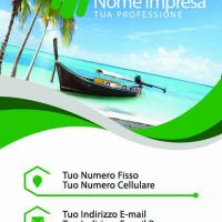 Fronte Verde Vertical Business Cards
