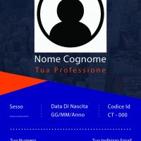 Fronte Vertical Company Identity Card Template