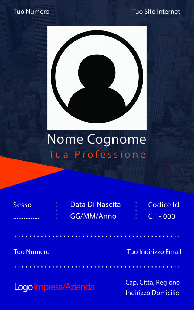 Fronte Vertical Company Identity Card Template